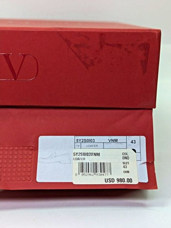 Valentino Garavani Men\'s Vlogo Penny Loafer in Nero Black Size 43 (MSRP $980) main image 4